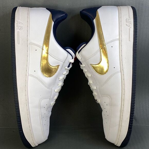 Nike Air Force 1 Low 07 Gold Obsidian Men’s sneaker shoe size 15 - Picture 6 of 11